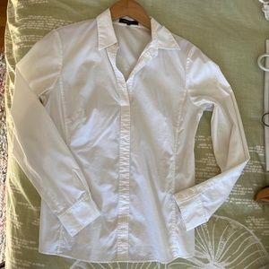 LaFayette 148 White Long sleeve Dress shirt